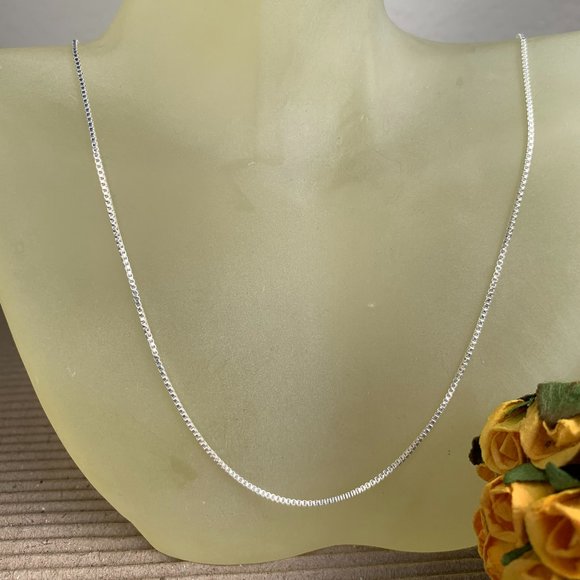 NEW 24" Real Silver 1mm 019 Box Chain - Picture 1 of 6